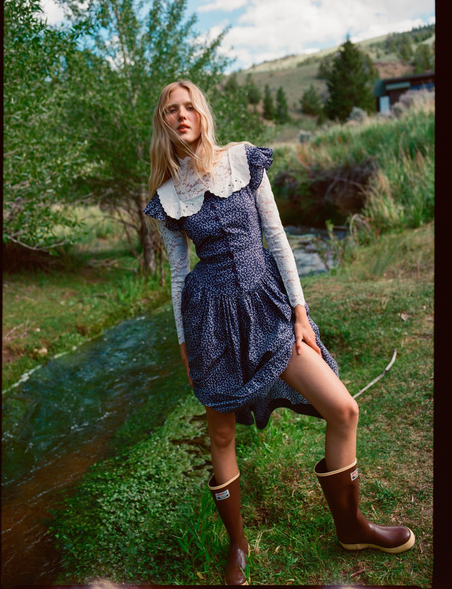 Jade Dress — Blue | For Love & Lemons
