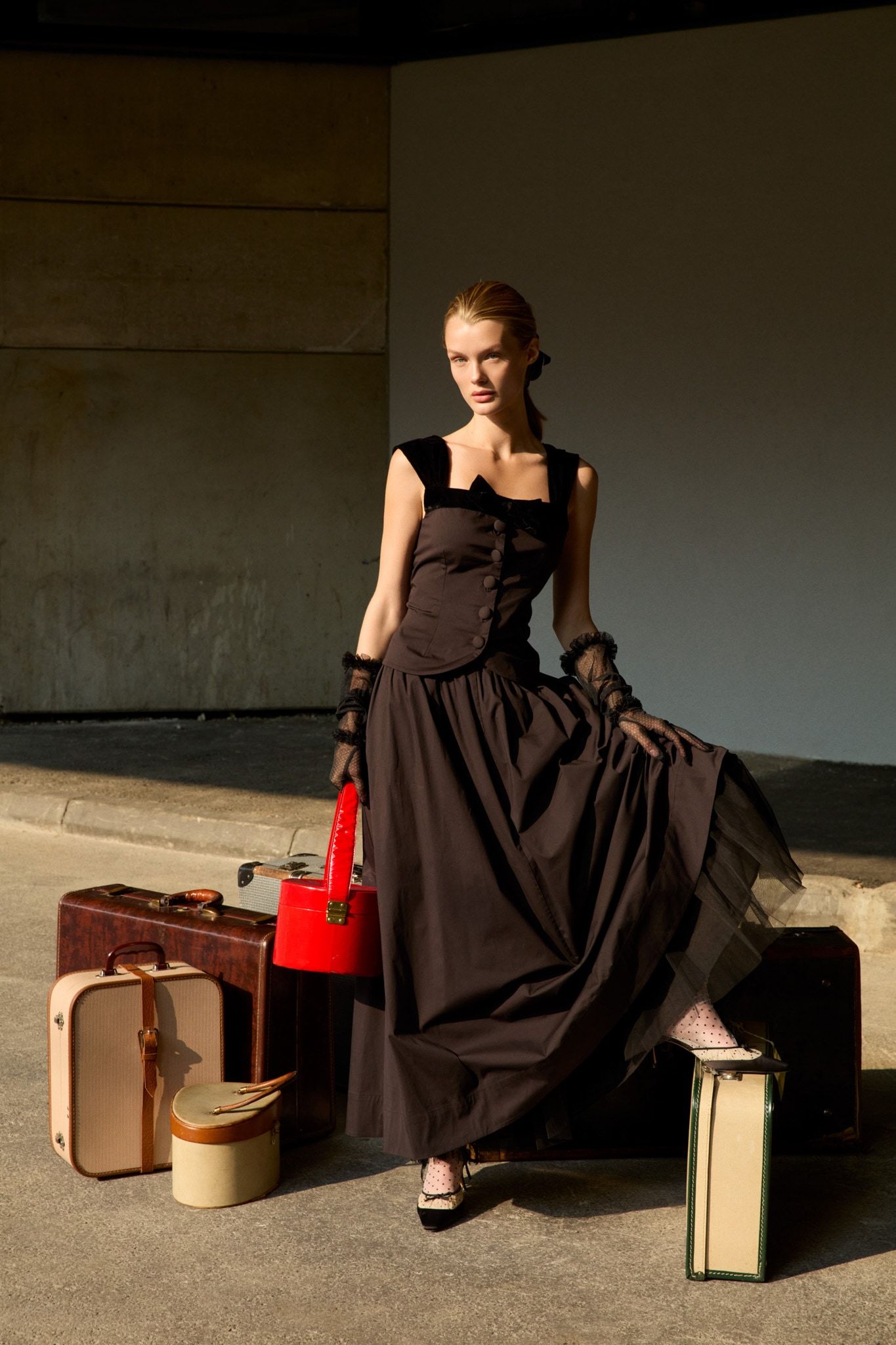 dress 2025 winter Ready-to-Wear Color:Color P Red Hair Magic at one-size-left