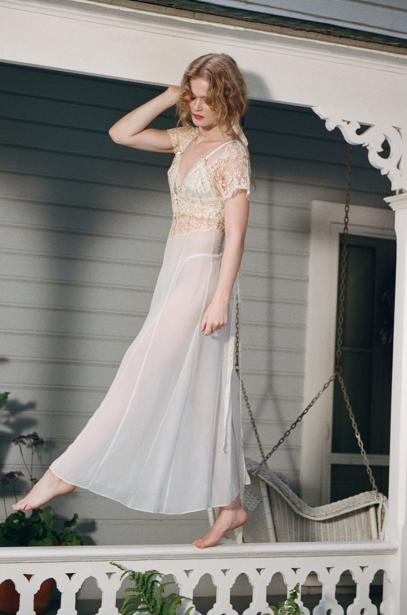 Cleo Maxi Slip Dress  Blue | For Love & Lemons