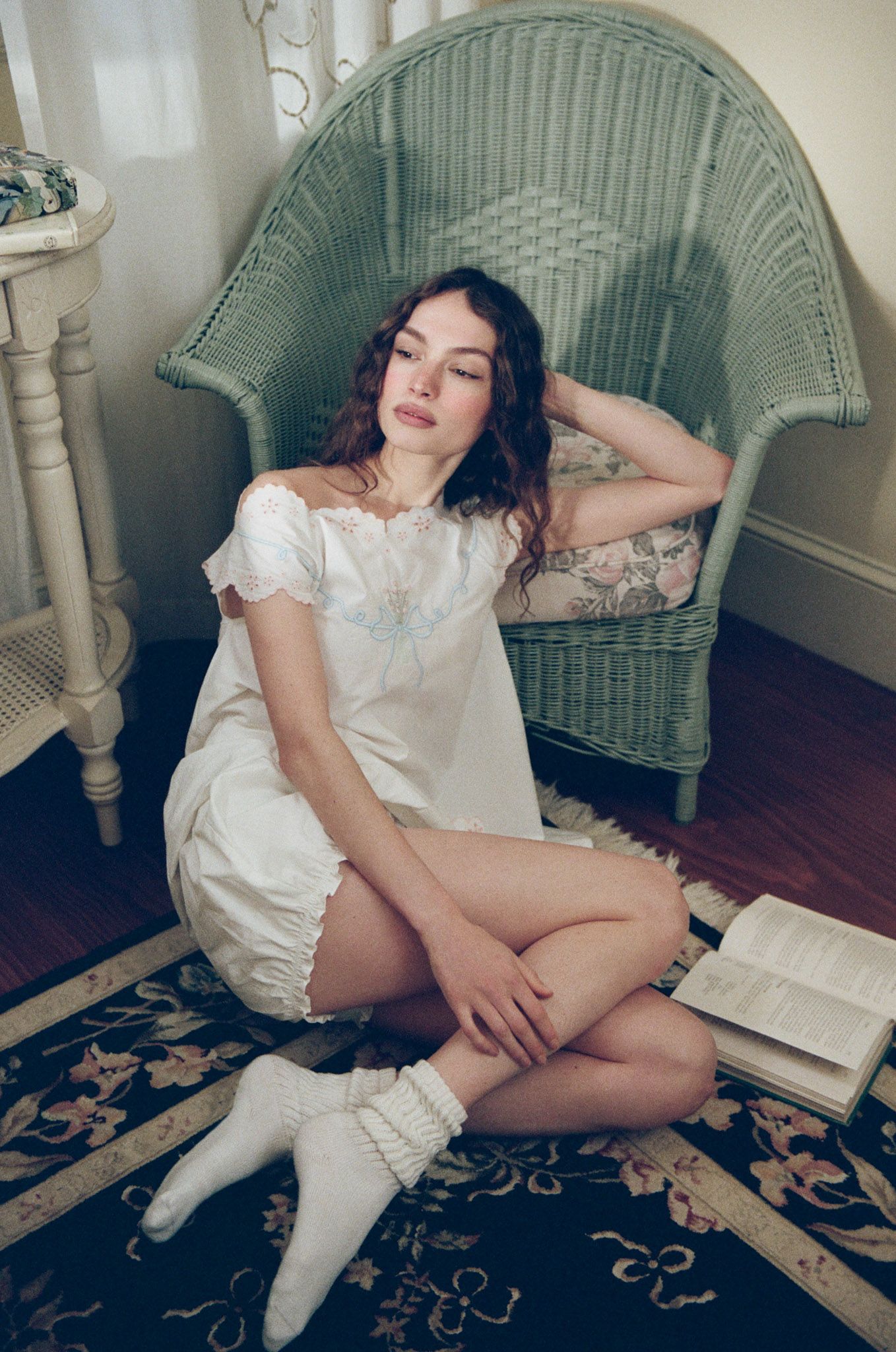 Ariel Mini Dress — White | For Love & Lemons
