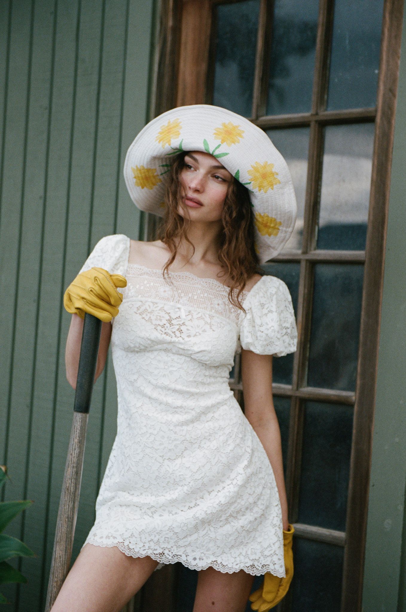Ariel Mini Dress — White | For Love & Lemons