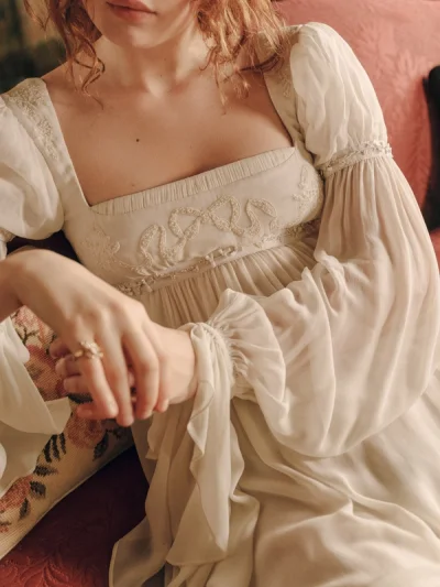 Photo of Julianne Gown in Ivory on model, view 1