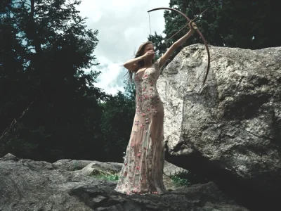 Photo of Rose of the Manor Gown in Pink on model, view 1