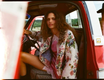 Photo of Betsy Floral Jacket in Multi on model, view 1